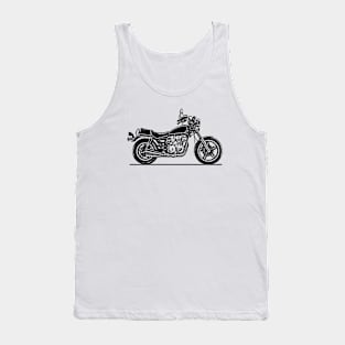 CB650 Motorcycle Sketch Art Tank Top